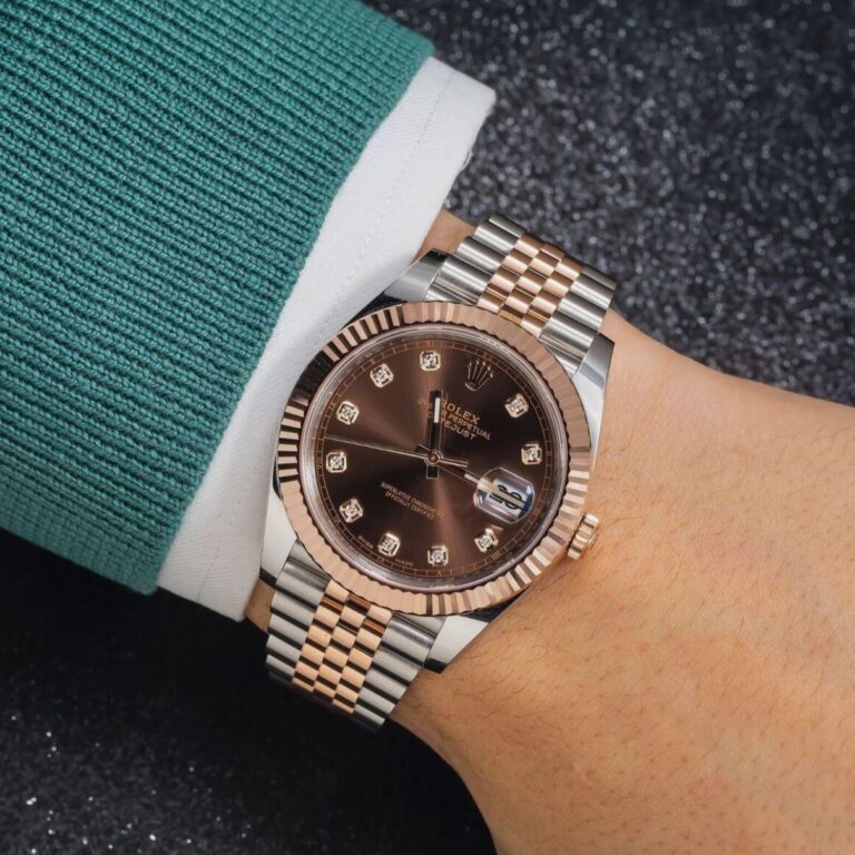 Rolex Date Just 41 Chocolate Dial Japanese Automatic Mens Watch