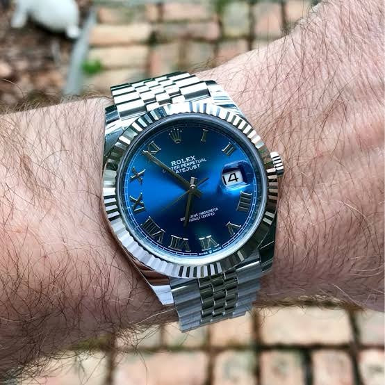 Rolex Date Just 41 Blue Roman Numeral Dial Men’s Watch