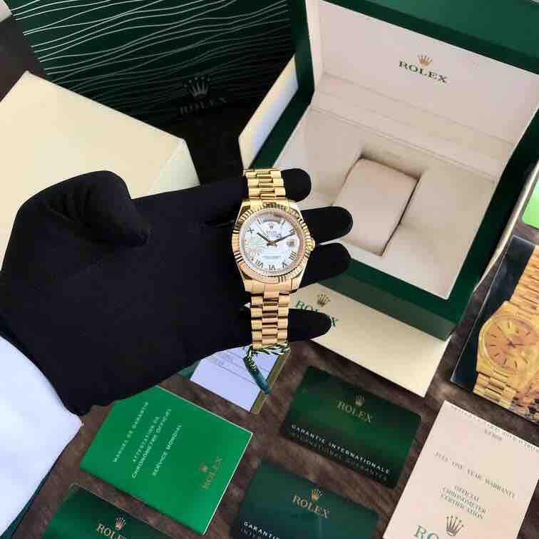 Rolex Date Just 41Yellow Gold Tone & White Dial Jubli Chain Japanese Automatic Master Quality Men’s Watch
